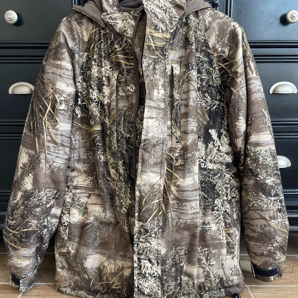 Realtree Men's Scent Factor Camouflage Puffer Hunting Jacket Max-1 XT